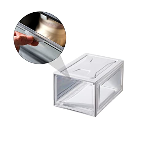 CHILDWEET Schuhbox Transparent Stapelbare Schuhaufbewahrung aus und PP Praktischer Sneaker Organizer für Zuhause Schuhbehälter
