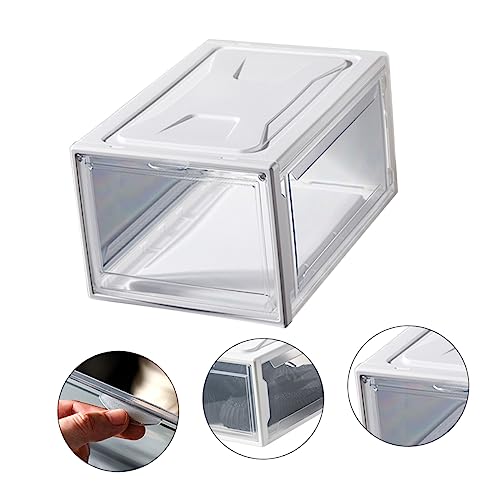 CHILDWEET Schuhbox Transparent Stapelbare Schuhaufbewahrung aus und PP Praktischer Sneaker Organizer für Zuhause Schuhbehälter