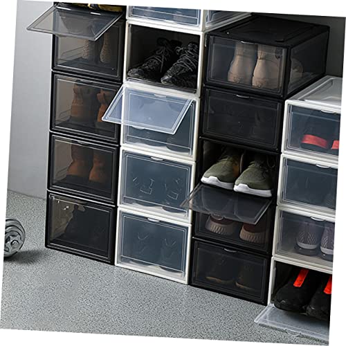 CHILDWEET Schuhbox Transparent Stapelbare Schuhaufbewahrung aus und PP Praktischer Sneaker Organizer für Zuhause Schuhbehälter