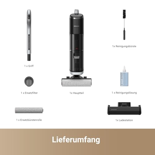 dreame H14 Pro Nass/Trockensauger - 180° Lie-Flat, 60°C Bürstenpflege, 5-min Trocknung, App-Steuerung, Doppelrotationsbürste, 18 kPa Saugkraft