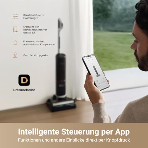 dreame H14 Pro Nass/Trockensauger - 180° Lie-Flat, 60°C Bürstenpflege, 5-min Trocknung, App-Steuerung, Doppelrotationsbürste, 18 kPa Saugkraft