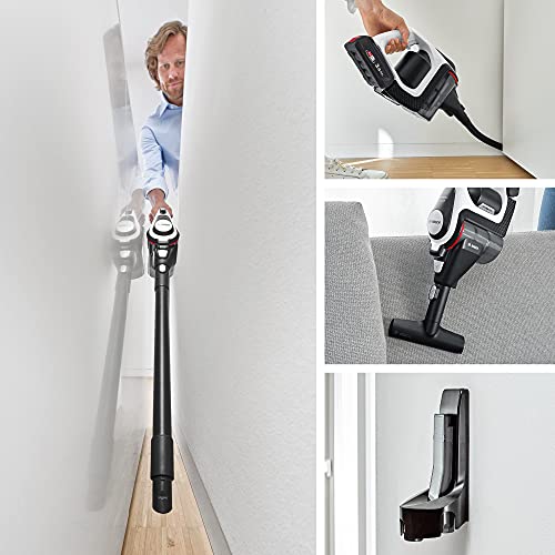 Bosch Unlimited Gen2 Serie 8 Akku-Staubsauger - beutellos, 45 Min. Laufzeit, austauschbarer Akku, LED, automatische Bodenanpassung, weiß