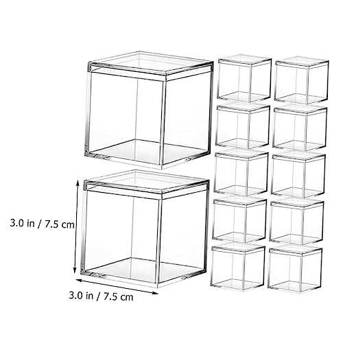 Veemoon 12Stücke Transparente Acryl Aufbewahrungsboxen Für Süßigkeiten Schmuck Und Kleine Gegenstände Stapelbar Langlebig Und Vielseitig