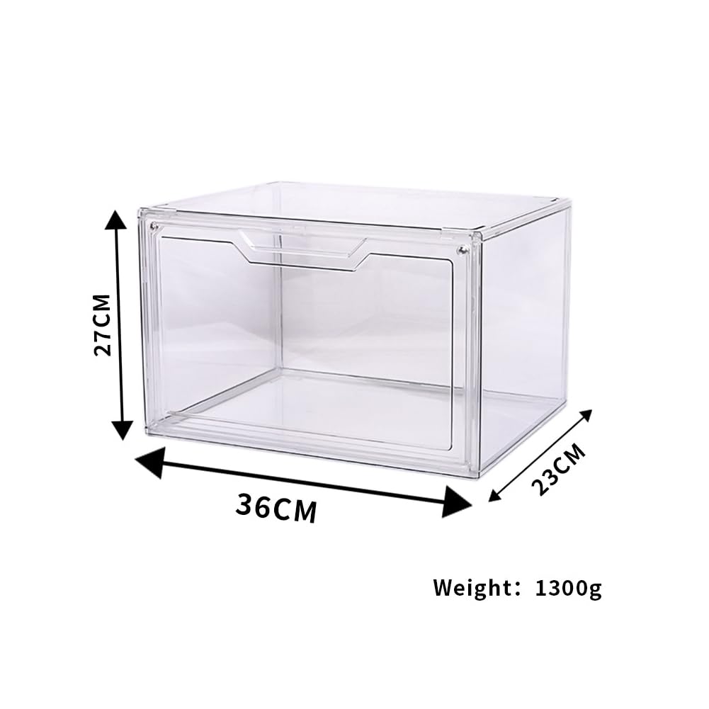 Cymwer Acryl-Sneaker-Schuhvitrine, transparenter Schuhkarton, Schuhaufbewahrungsbehälter mit Deckel, durchsichtiger Kunststoff