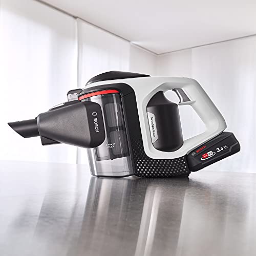 Bosch Unlimited Gen2 Serie 8 Akku-Staubsauger - beutellos, 45 Min. Laufzeit, austauschbarer Akku, LED, automatische Bodenanpassung, weiß