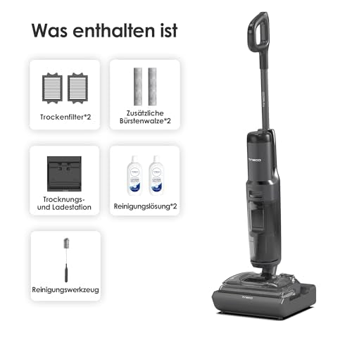 Tineco Floor ONE S7 Stretch Ultra - Nass/Trockensauger, 180° Lay-Flat, 85°C 5 Min Flashdry, 50 Min Laufzeit, beide Kantenreinigung