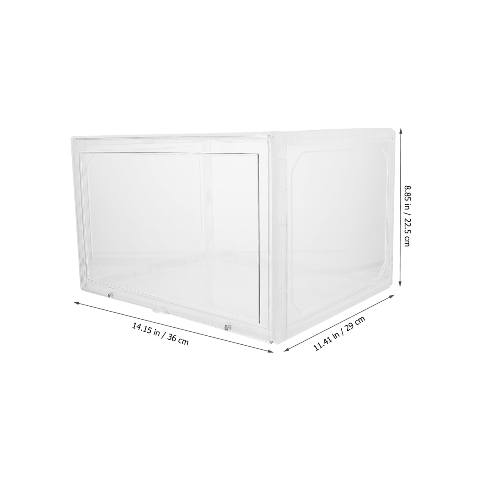 HOMOCONO Sneaker Aufbewahrungsbox aus PP Stapelbar Transparent für Schuhe Langlebig und Robust
