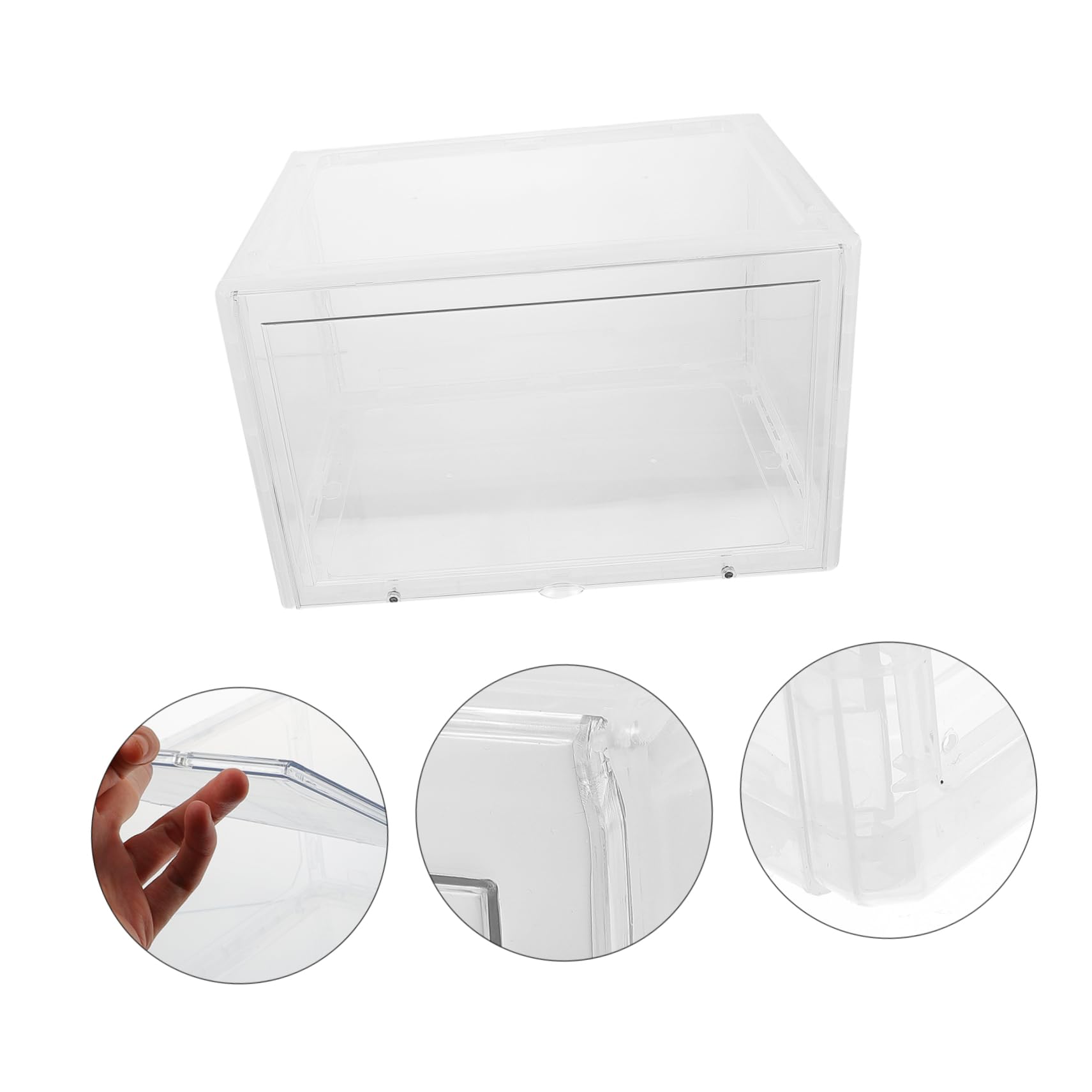 CRILSTYLEO Sneaker Organizer Schuhbox Transparent Box Für Schuhaufbewahrung Stapelbare Und Praktische Schuhcontainer Für Zuhause