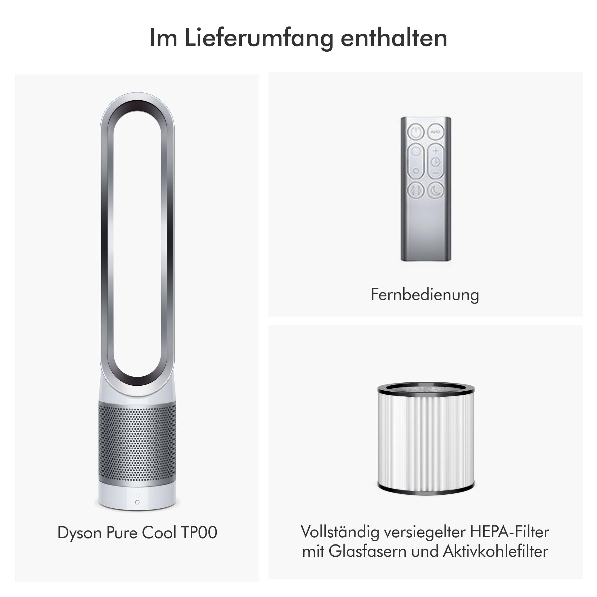 Dyson Pure Cool Luftreiniger TP00 (Weiß/Silber)