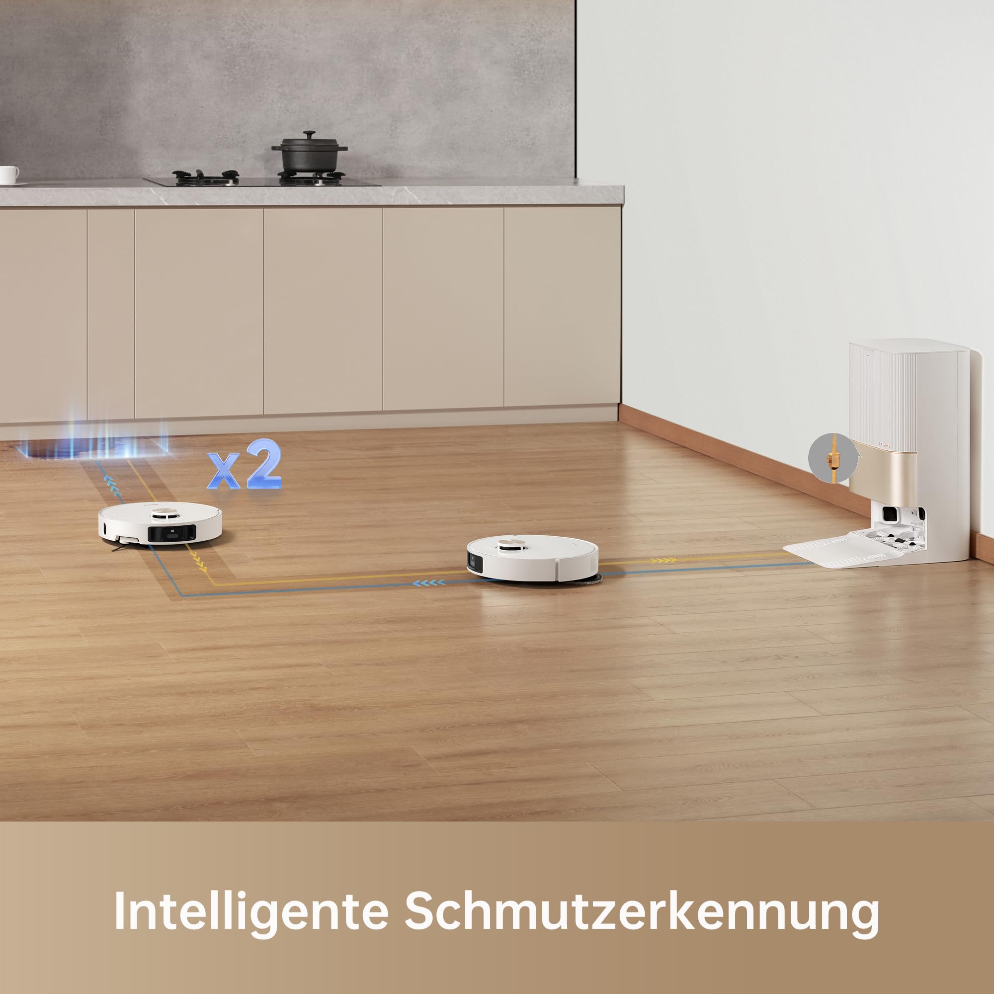 dreame X40 Ultra Complete - Saugroboter mit Wischfunktion, 12.000Pa Saugkraft, 70℃ Wischmopp, selbstreinigend, automatisches Nachfüllen