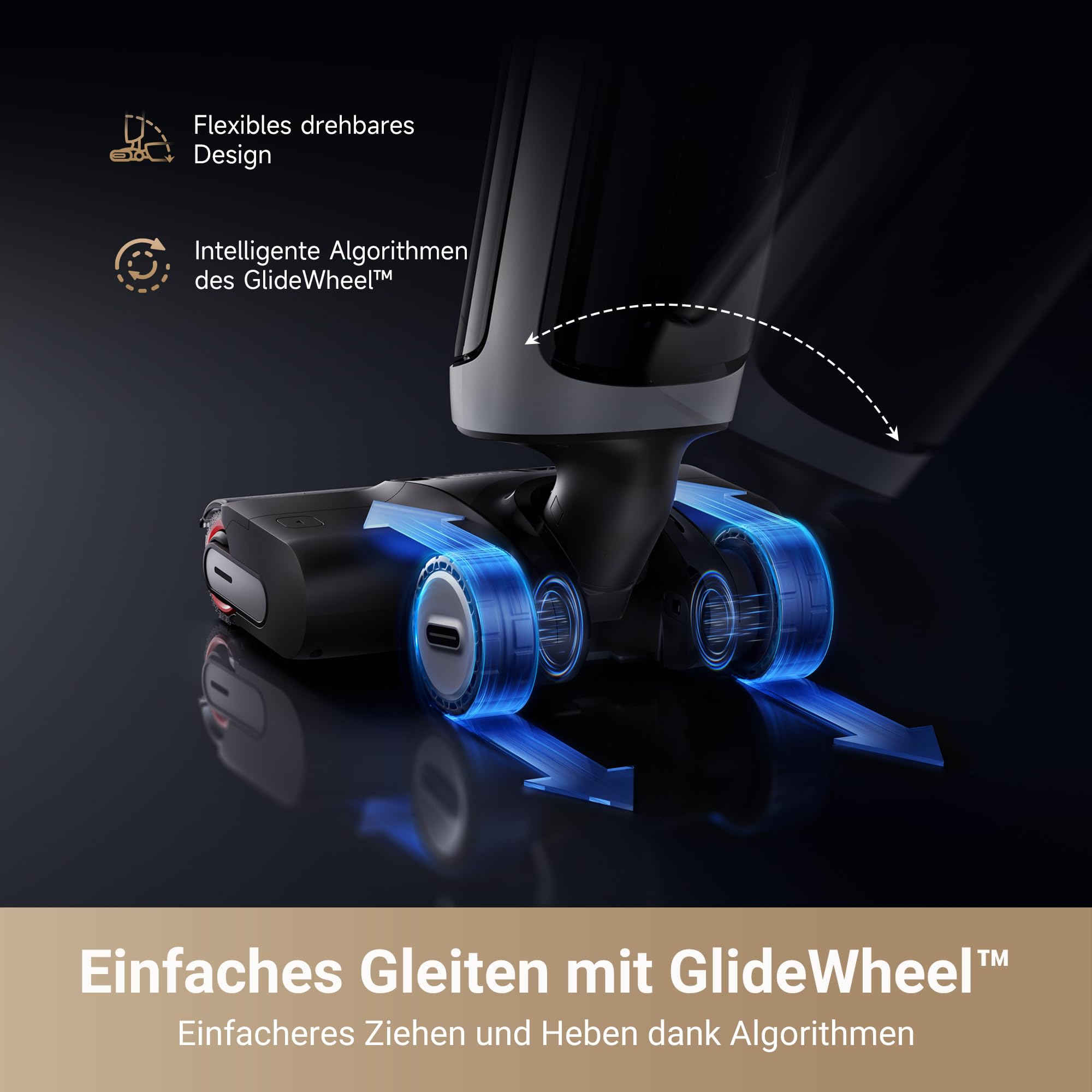 dreame H14 Pro Nass/Trockensauger - 180° Lie-Flat, 60°C Bürstenpflege, 5-min Trocknung, App-Steuerung, Doppelrotationsbürste, 18 kPa Saugkraft