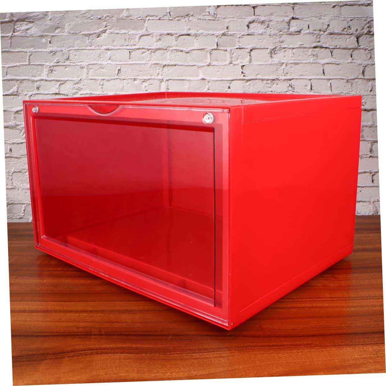 PRETYZOOM Magnetischer Schuhkasten aus Dickem Stapelbare Schuhaufbewahrungsbox mit Klappdeckel Transparent für Kleine Räume Schuhorganizer