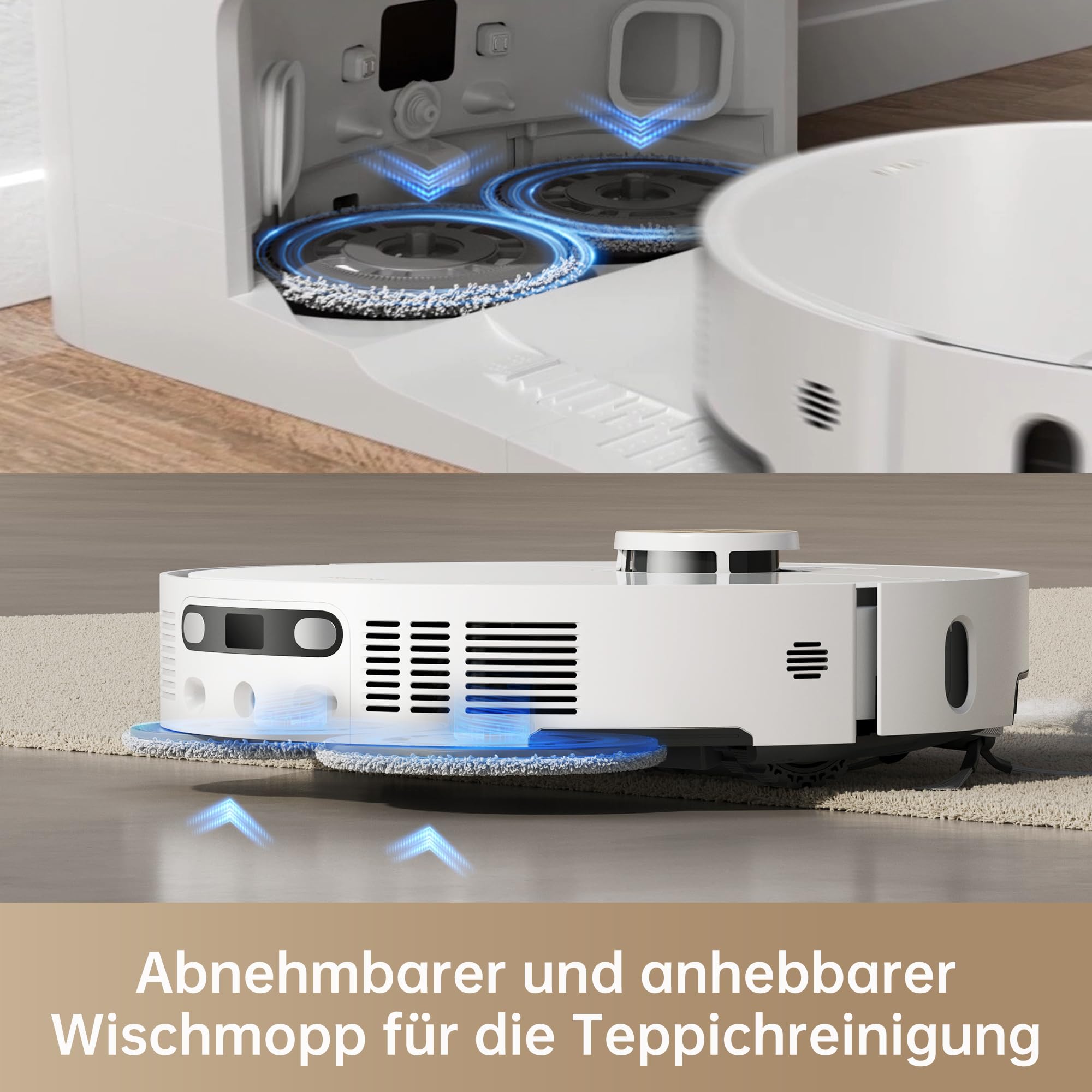 dreame X40 Ultra Complete - Saugroboter mit Wischfunktion, 12.000Pa Saugkraft, 70℃ Wischmopp, selbstreinigend, automatisches Nachfüllen