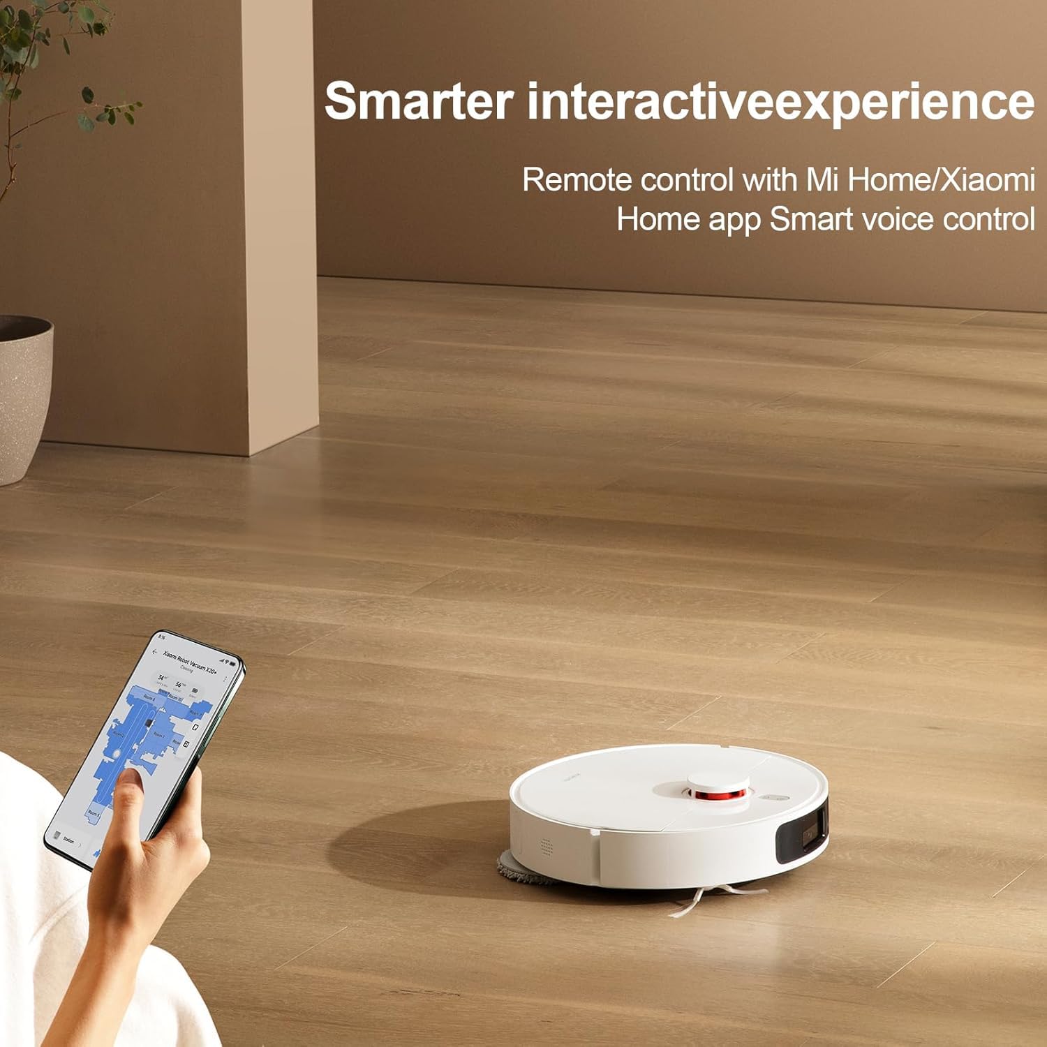 Xiaomi Robot Vacuum X20+ Saugroboter - Absaugstation, 4L Wassertanks, Auto-Trocknung Wischmops, 280m², 6000Pa, alle Bodentypen