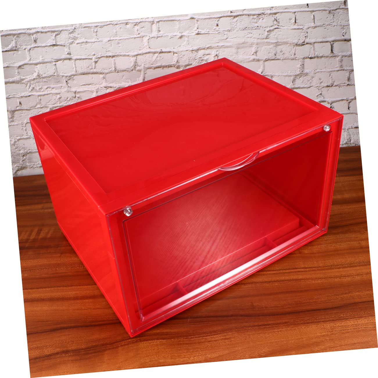 PRETYZOOM Magnetischer Schuhkasten aus Dickem Stapelbare Schuhaufbewahrungsbox mit Klappdeckel Transparent für Kleine Räume Schuhorganizer