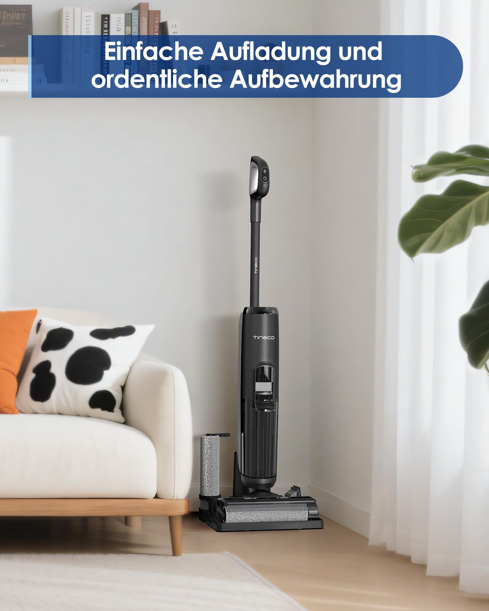 Tineco Floor One S5 Smart - Nass/Trocken-Sauger mit iLoop Technologie, kabellos, Dual-Tank, Selbstreinigung, LED-Display, für harte Böden