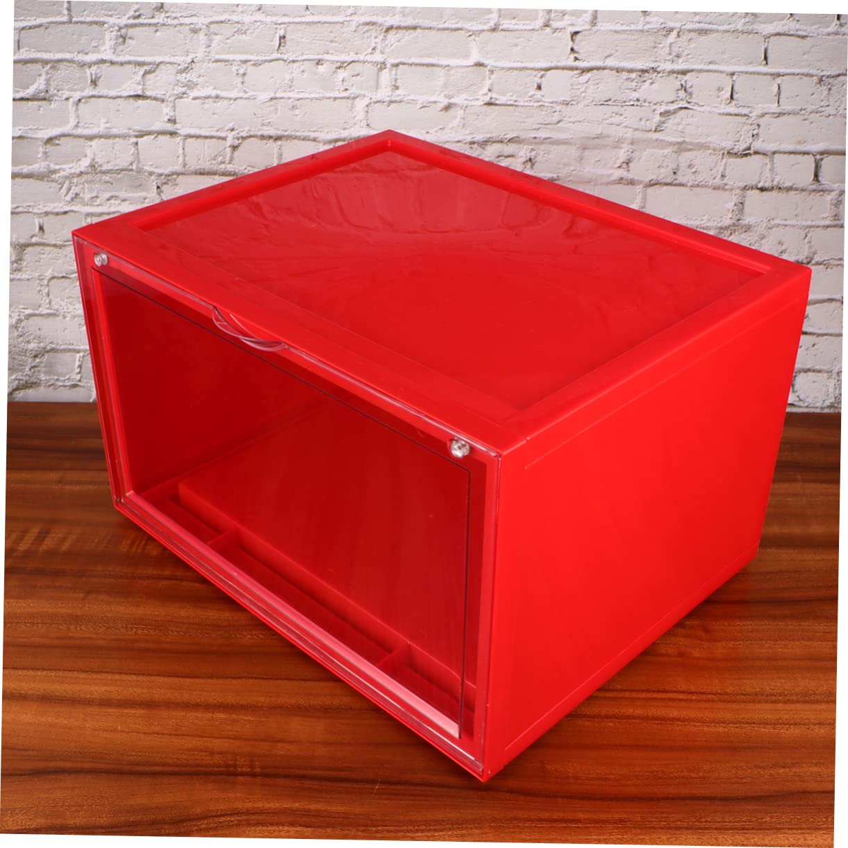 PRETYZOOM Magnetischer Schuhkasten aus Dickem Stapelbare Schuhaufbewahrungsbox mit Klappdeckel Transparent für Kleine Räume Schuhorganizer