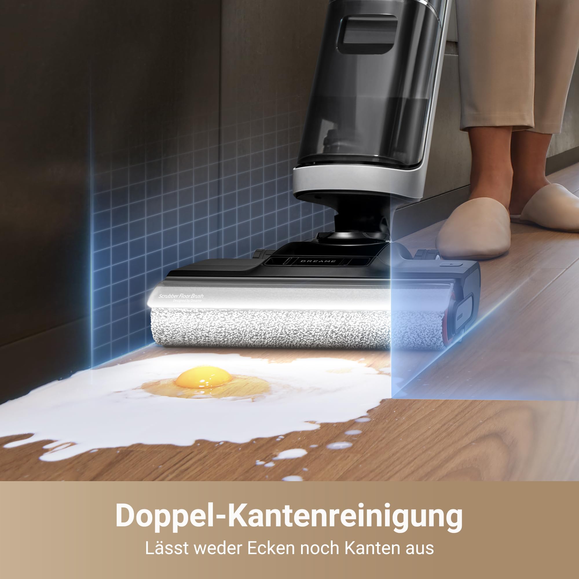 dreame H14 Pro Nass/Trockensauger - 180° Lie-Flat, 60°C Bürstenpflege, 5-min Trocknung, App-Steuerung, Doppelrotationsbürste, 18 kPa Saugkraft