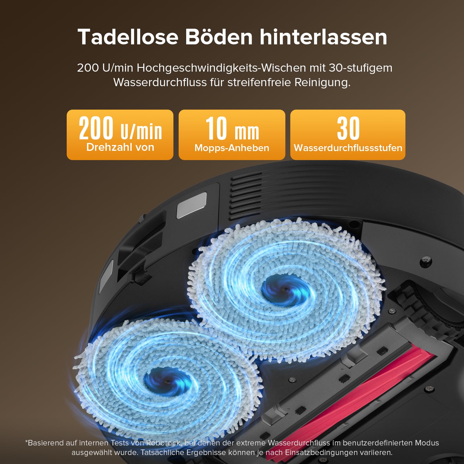 roborock QV 35S-Set - Saugroboter mit Wischfunktion, 10.000 Pa HyperForce, Anti-Tangle-Bürsten, intelligente Hindernisvermeidung (Schwarz)