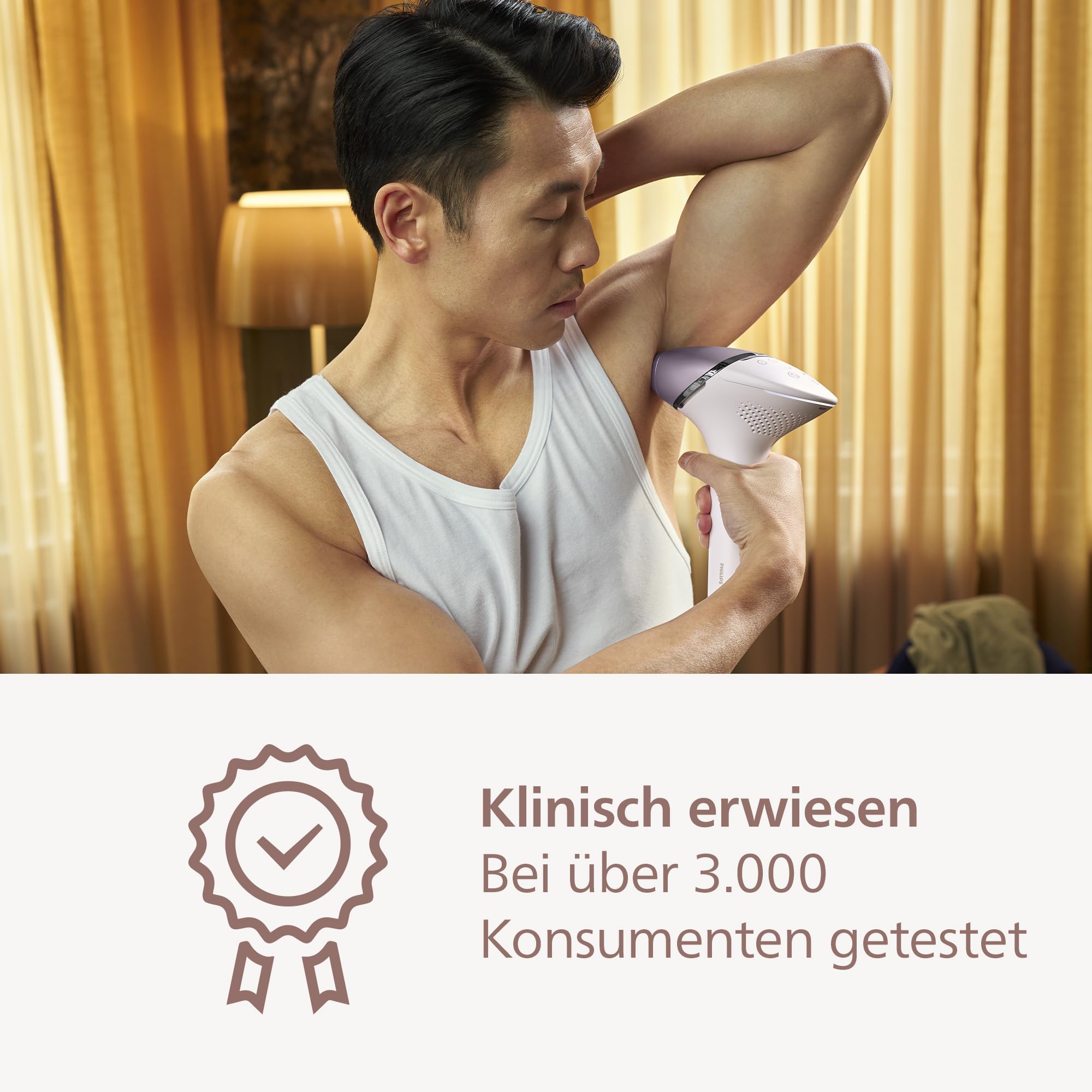 Philips Lumea IPL 8000 Haarentfernungsgerät - Laser-Alternative mit Korrekturtrimmer & 4 Aufsätzen für Körper, Gesicht, Bikinizone (BRI949/00)