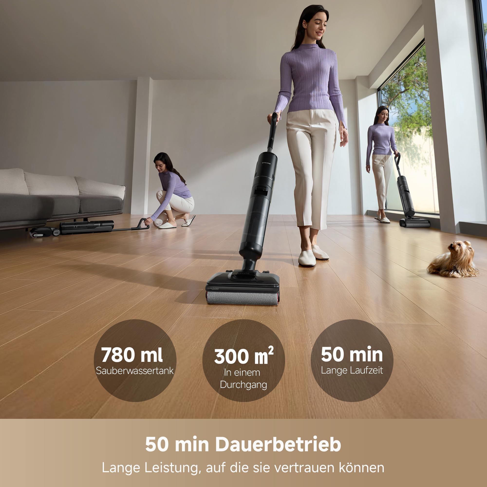 dreame H12 Pro FlexReach - Nass/Trockensauger, 180°-Design, 5 Min. Trocknung, 18 kPa Saugkraft, 90°C Heißwäsche, 50 Min. Reinigung