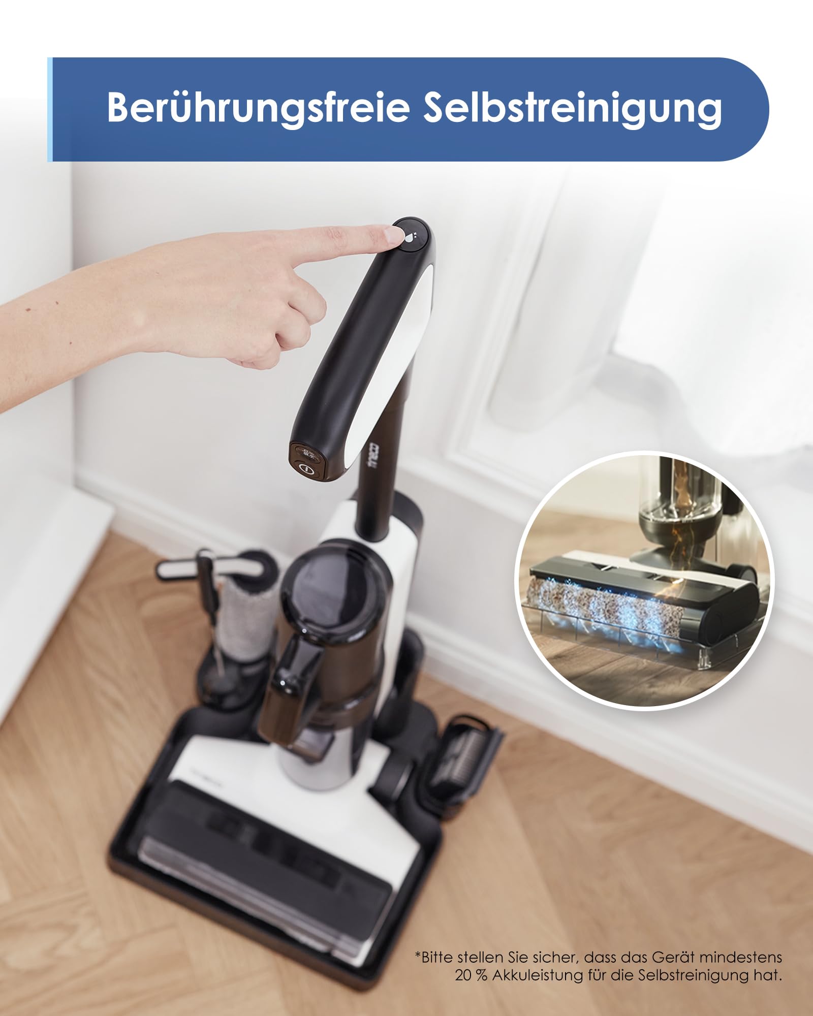 Tineco Floor One S5 Smart - Nass/Trocken-Sauger mit iLoop Technologie, kabellos, Dual-Tank, Selbstreinigung, LED-Display, für harte Böden