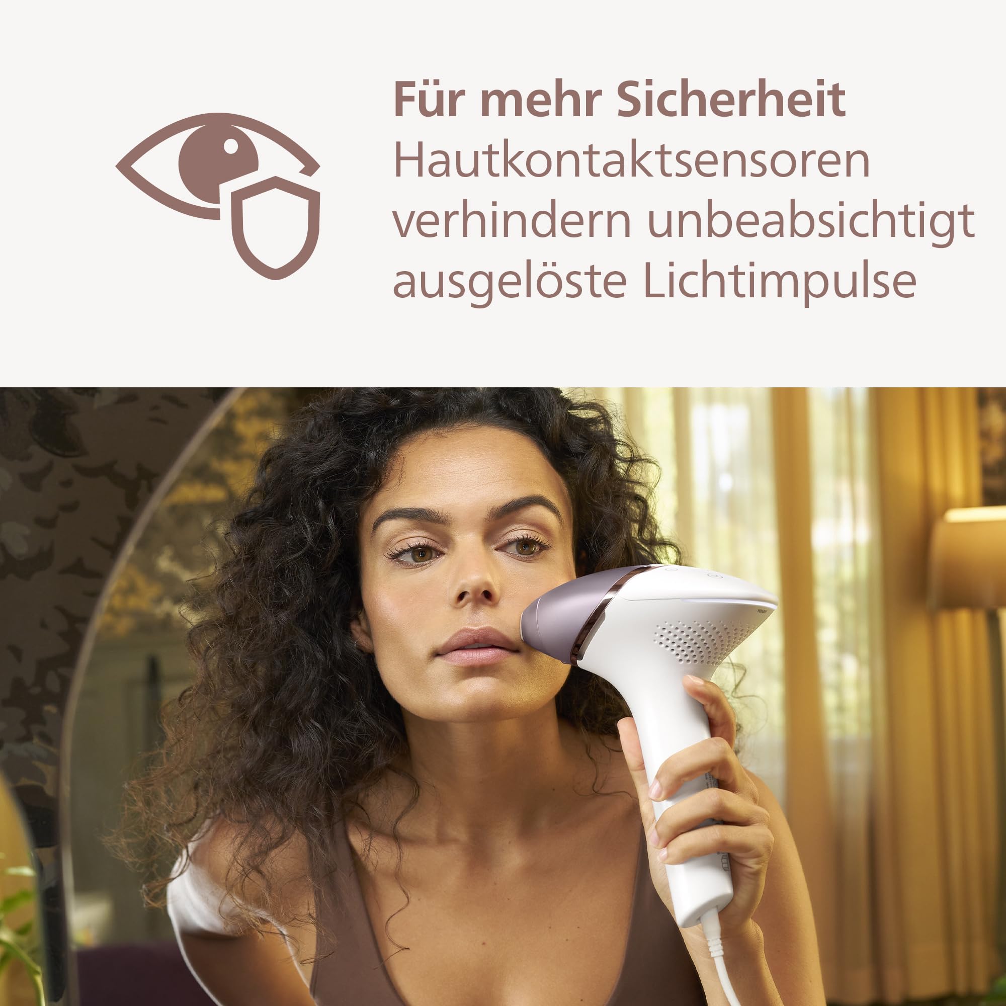 Philips Lumea IPL 8000 Haarentfernungsgerät - Laser-Alternative mit Korrekturtrimmer & 4 Aufsätzen für Körper, Gesicht, Bikinizone (BRI949/00)