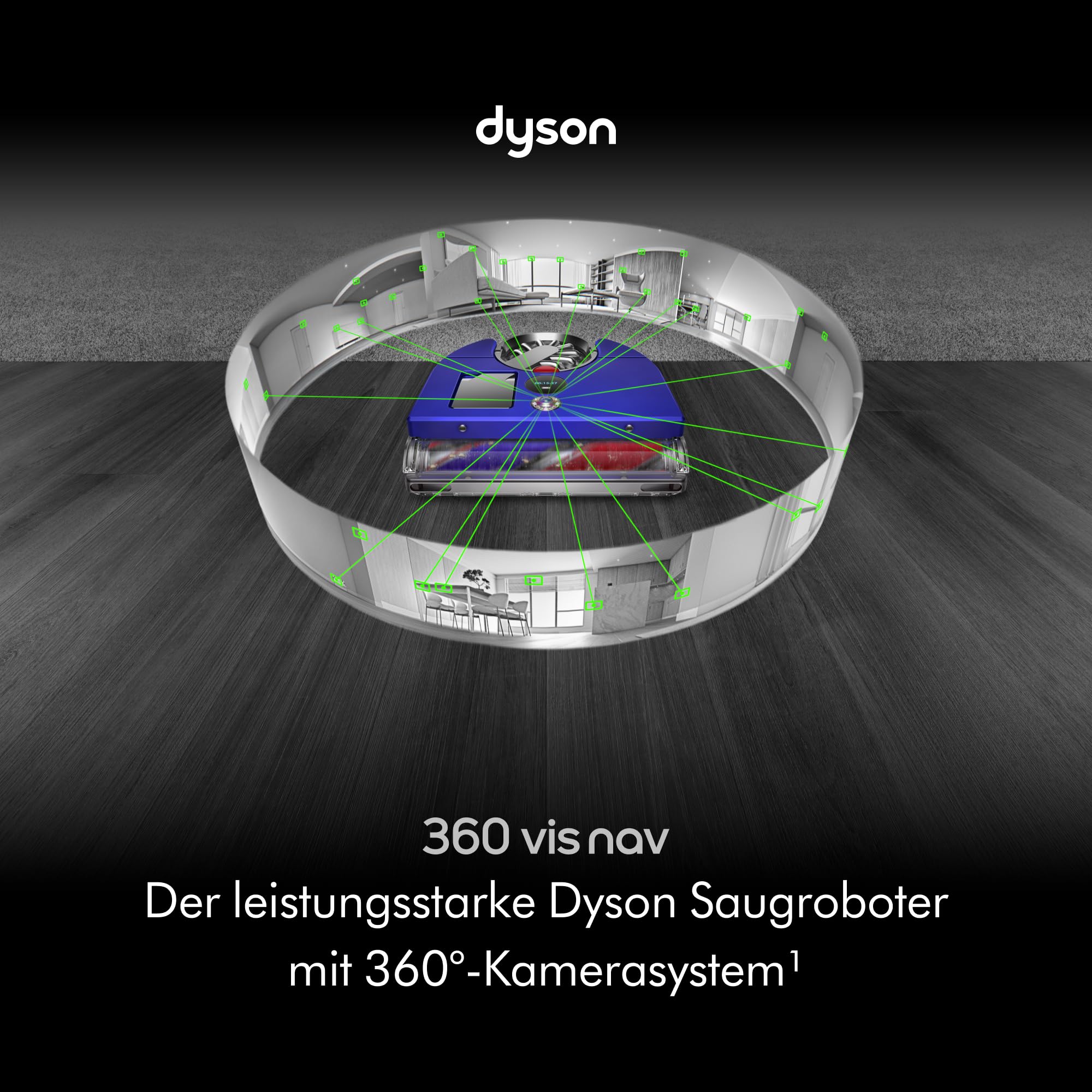 Dyson 360 Vis NAV Saugroboter (Blau/Nickel)