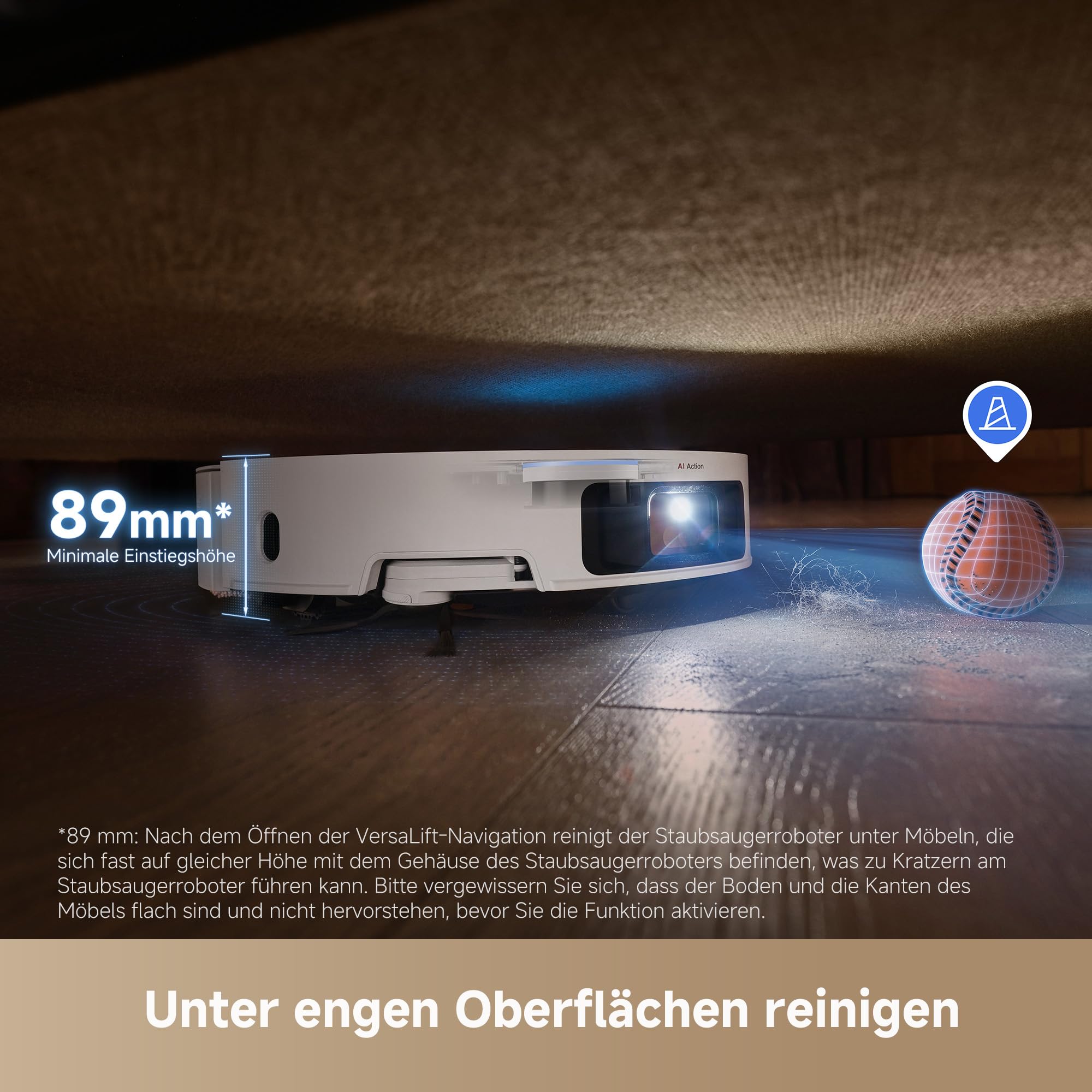 dreame X50 Ultra Complete - Saugroboter mit Wischfunktion, 20.000Pa Saugkraft, 6cm Hindernisfreiheit, KI-Hindernisvermeidung, 360° Navigation