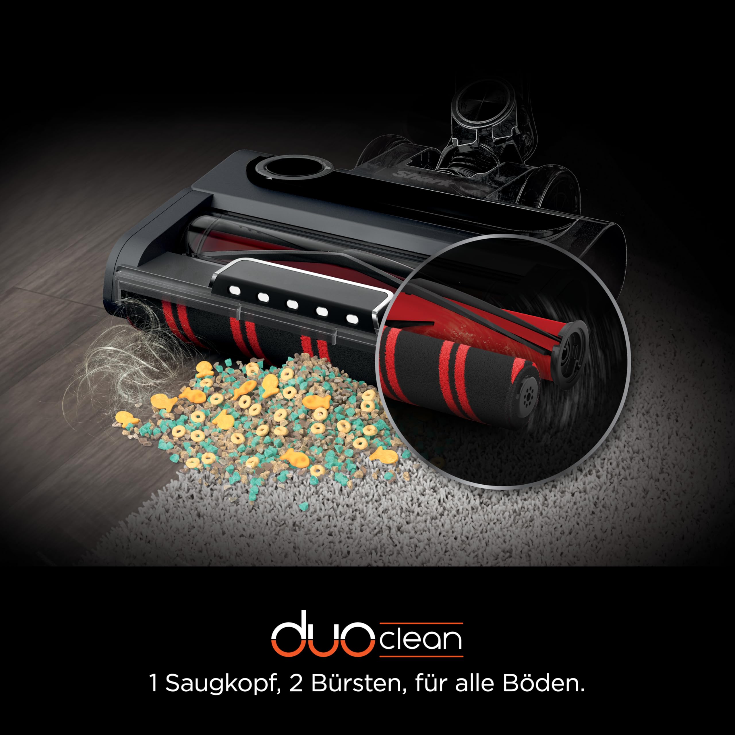 Shark Stratos Akku-Staubsauger - 60 Min. Laufzeit, kabellos/beutellos, Tierhaare/Allergiker, Teppich/Hartböden, Auto-Kit, grau/roségold