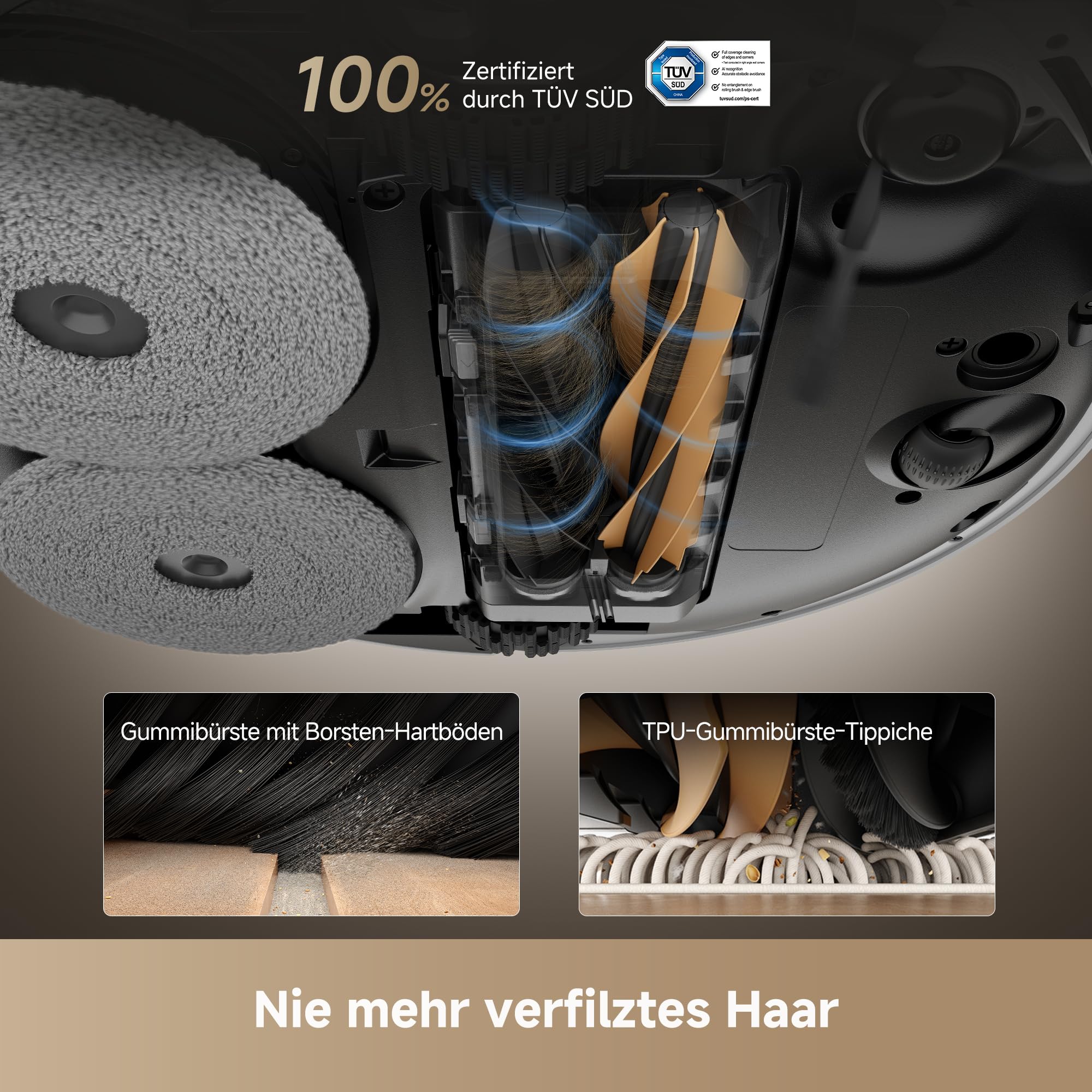 dreame X50 Ultra Complete - Saugroboter mit Wischfunktion, 20.000Pa Saugkraft, 6cm Hindernisfreiheit, KI-Hindernisvermeidung, 360° Navigation