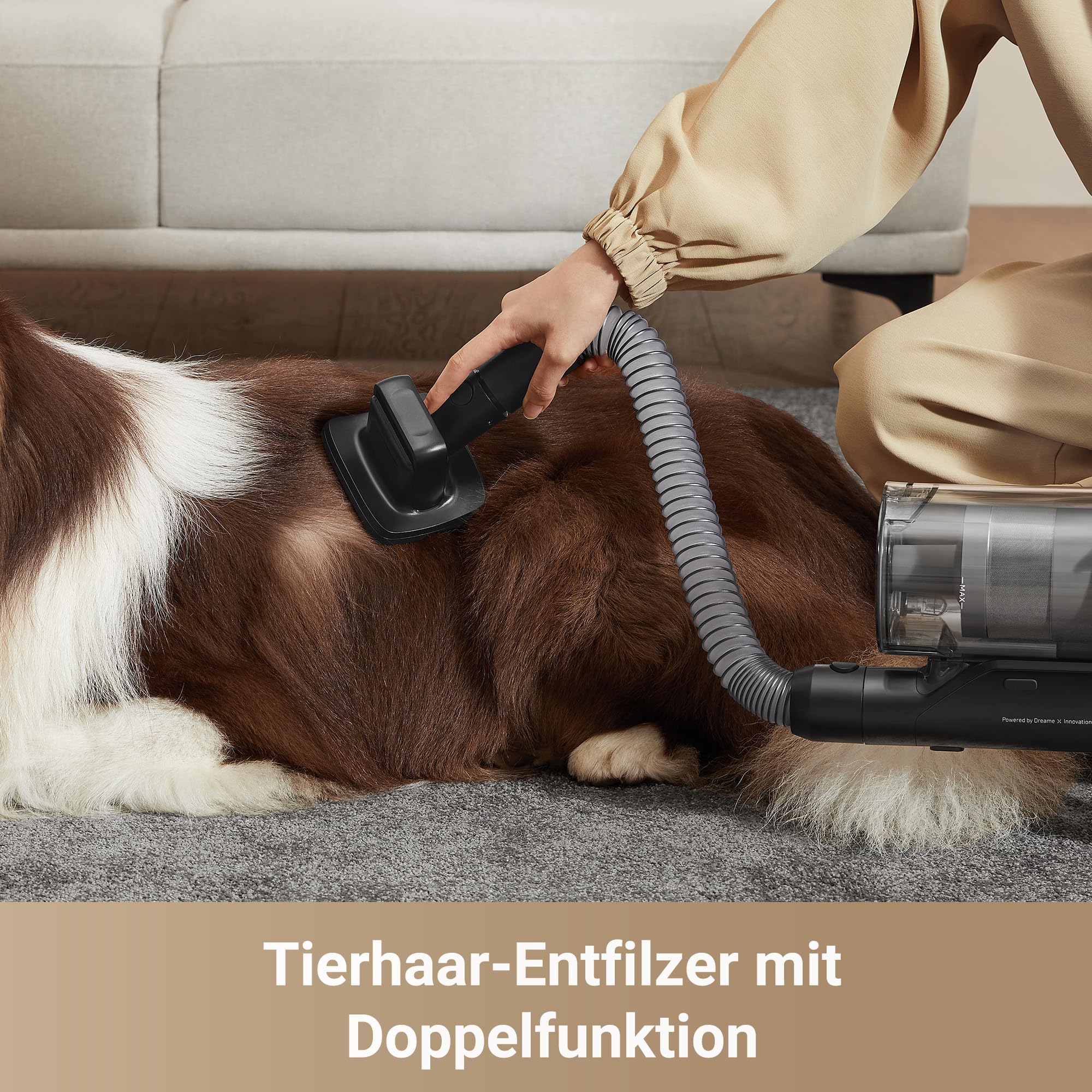 dreame Z30 Kabelloser Staubsauger - 310 AW Saugkraft, 90 min Laufzeit, Dust-Reveal-Technologie, Tierhaar-Entfernung, Multi-Flächen-Saugkraft